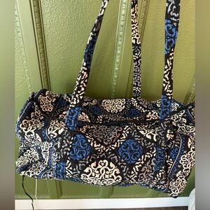 Vera Bradley Blue and Black Medallion Patterned Shoulder Bag